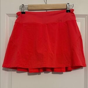 Lululemon orange vibrant skort